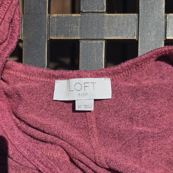 LOFT Plum Knit Top - Picture 2 of 3
